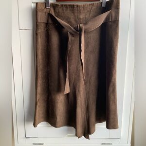 Y2K Boho Western Joseph Brown Suede Skirt perfect for fall
